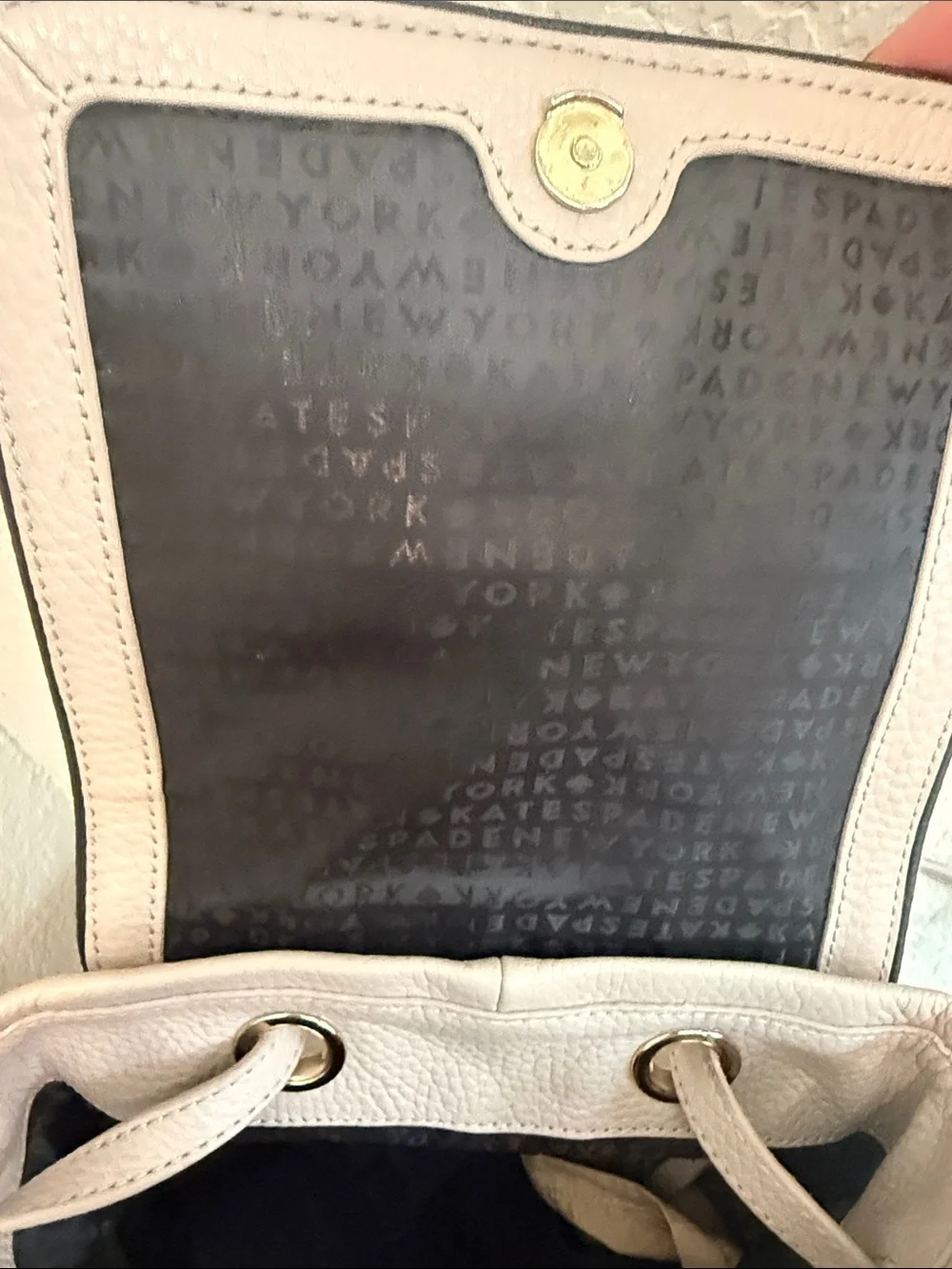 Kate Spade Pebbled Leather Mini Backpack in Soft Mauve - Picture 4 of 7